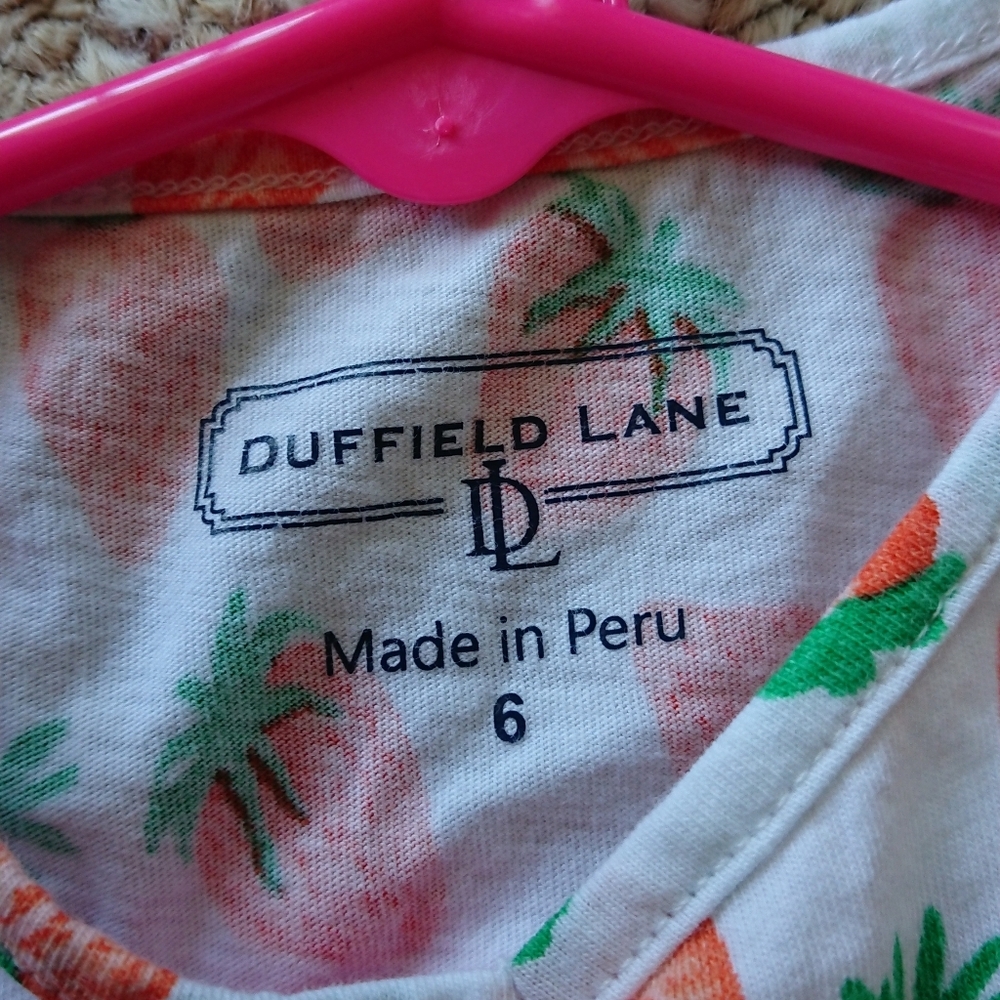 Duffield Lane Girls Layla Dress in Strawberry Fields size 5/6 - Picture 9 of 10